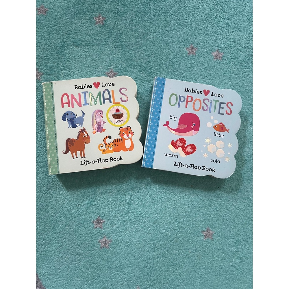 Cottage Door Press Babies Love Animals and Opposites Lift-a-Flap Board Book Set
